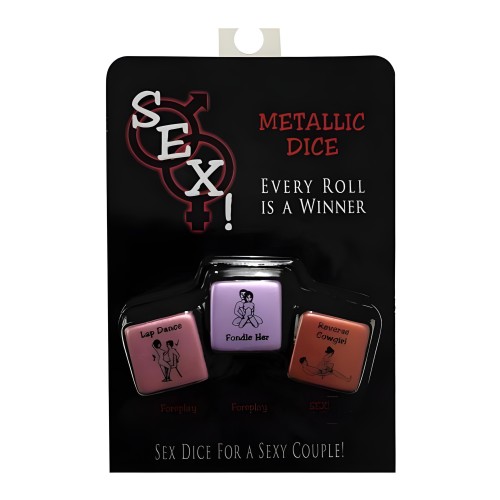 Metallic Sex Dice for Couples