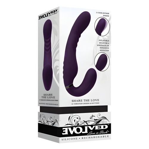 Share The Love Purple Inflatable Strap-on