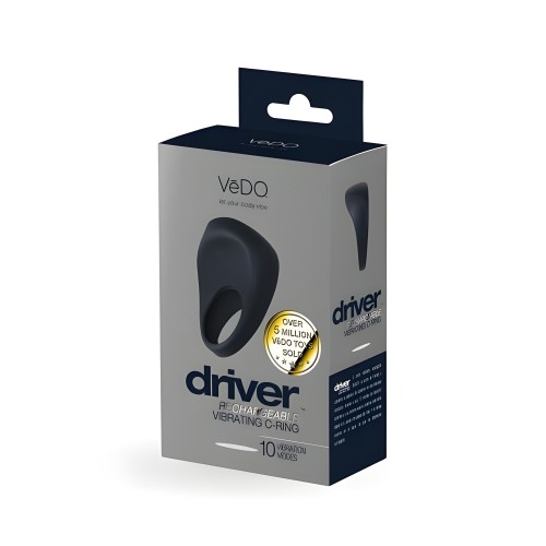 Anillo Vibrante Recargable Vedo Driver Negro