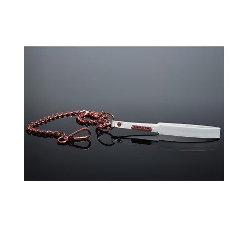 Pleasure Collection Leash - White/Rose Gold