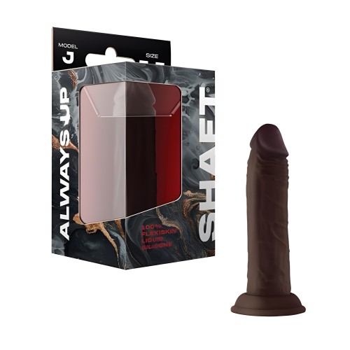 Shaft Model J Liquid Silicone 5.5 In. Dildo Mahogany
