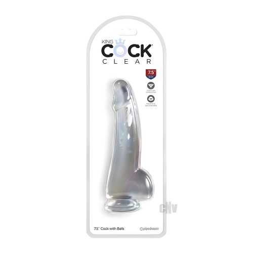 King Cock Clear Dildo - 7.5" with Balls