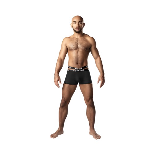 Male Power Amplifying Strappy Pouch Short - Black S