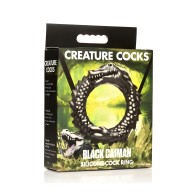 Black Caiman Silicone Cock Ring - Enhance Pleasure