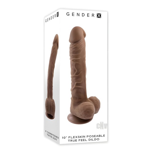 Dildo Poseable Truefeel Flexskin de 10 Pulgadas Gender X