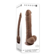Dildo Poseable Truefeel Flexskin de 10 Pulgadas Gender X