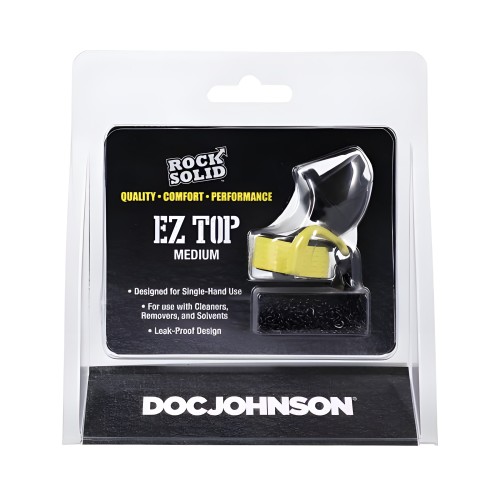 Rock Solid EZ Top Amarillo Mediano - Tapón a Prueba de Fugas para Uso con una Mano