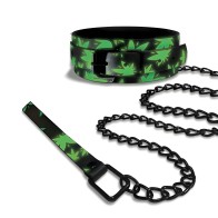 Stoner Vibes Glow In The Dark Collar and Leash