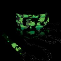 Stoner Vibes Glow In The Dark Collar and Leash