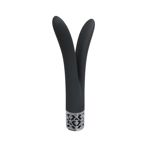 Royal Gems Dueling Queens Vibrator - Black
