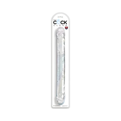 King Cock Double Dildo 18 In. Clear