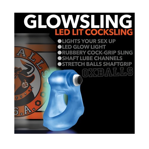 Oxballs Glowsling Cock Sling - Led Blue Ice