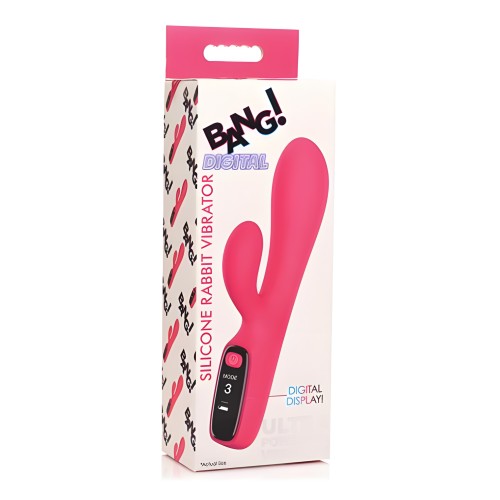 Silicone Rabbit Vibrator with Digital Display - Dual Stimulation