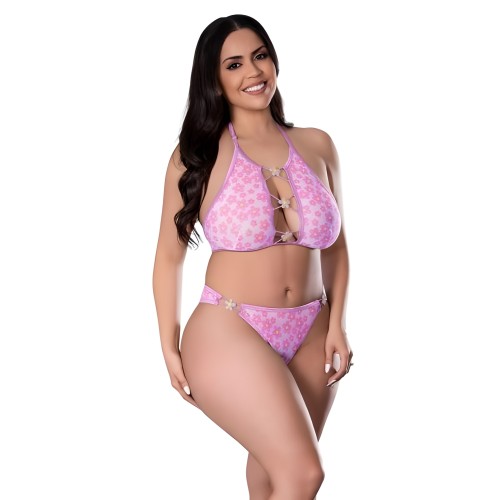 Conjunto de Sujetador Halter y Panty Daisy 2xl