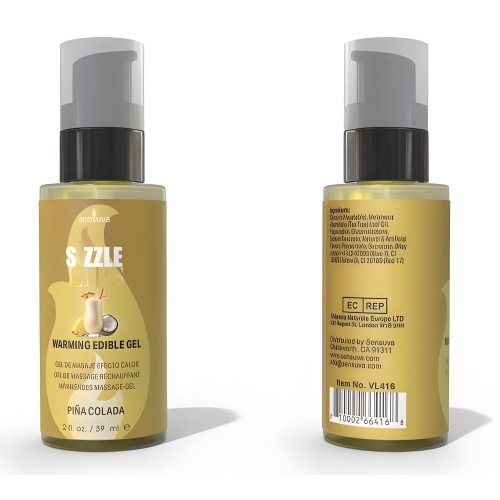 Gel Calentador Sizzle Lips Pina Colada 2 Oz