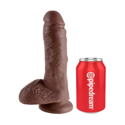 King Cock 8-Inch Dildo - Realistic Brown