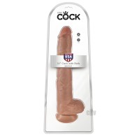 King Cock 14in Cock with Balls - Tan