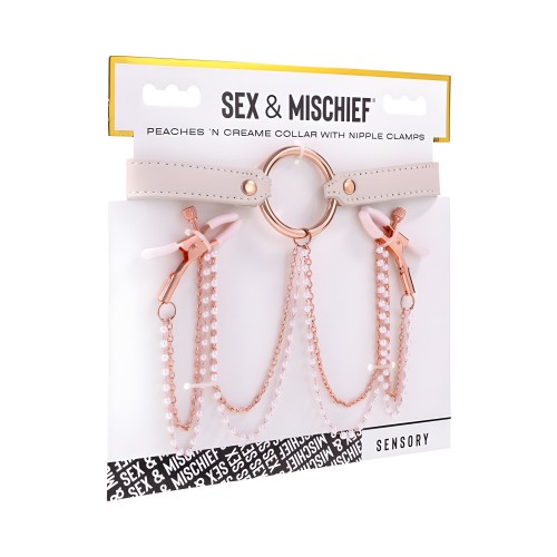 Collar Peaches 'n CreaMe con Pinzas para Pezones