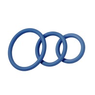 Cock Ring Set - Spartacus Nitrile Blue Pack of 3