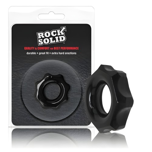 Anillo C Rock Solid Gear Negro