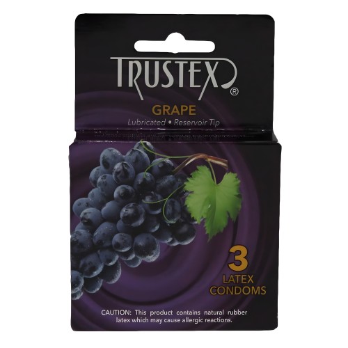 Grape Trustex Condom - 3 Pack