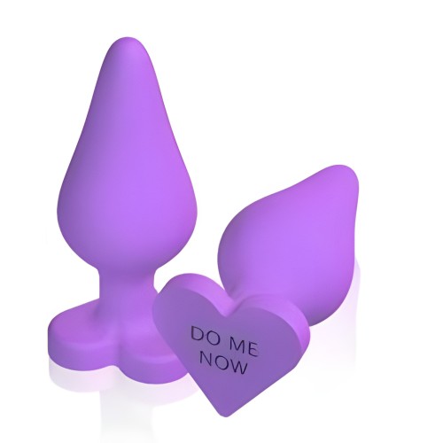 Naughty Candy Heart Butt Plug Purple