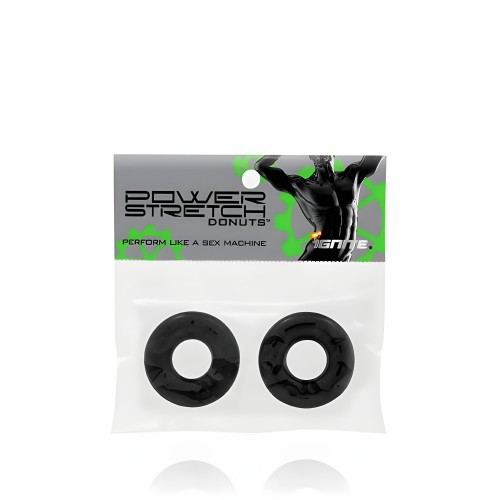 Anillo para el Pene Ignite Power Stretch - Negro Pack de 2