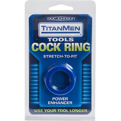 Titanmen Cock Ring Blue - Enhanced Pleasure