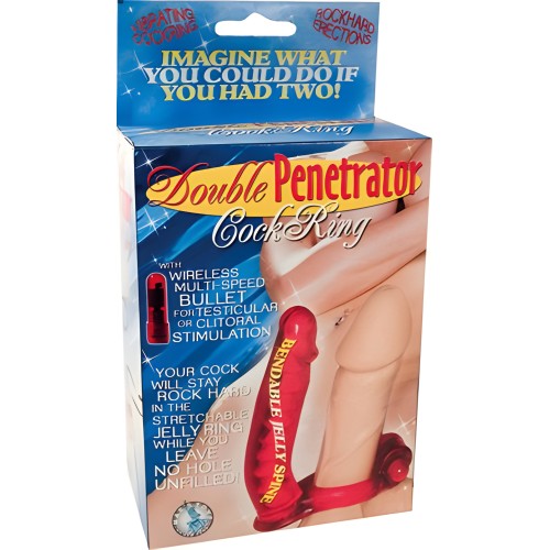 Anillo para el Pene Doble Penetrador - Rojo