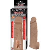 Extensor de Pene Vibrante Realskin Natural - Marrón