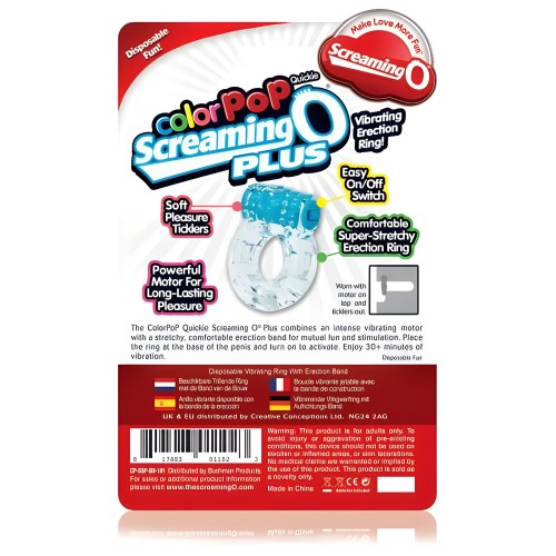 Screaming O Color Pop Quickie O Plus - Azul