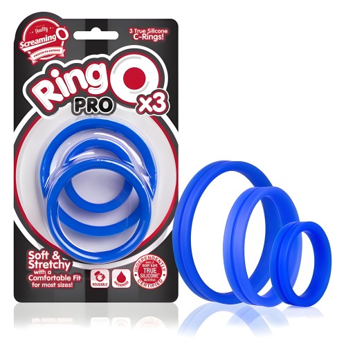 Ringo Pro X3 Cock Rings - Blue