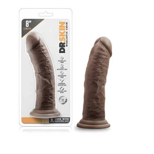 Dr. Skin - Pene de 8 Pulgadas con Ventosa - Chocolate