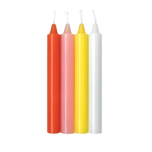 Velas De Goteo Cálidas Pastel 4pk