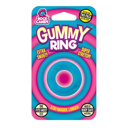 Rock Candy Gummy Ring - Blue