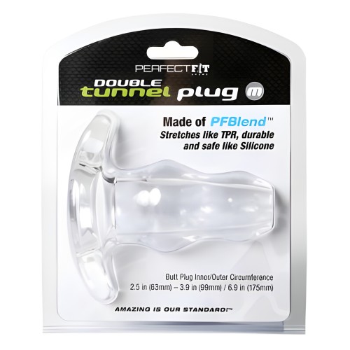 Plug Doble Túnel Perfect Fit Mediano - Transparente