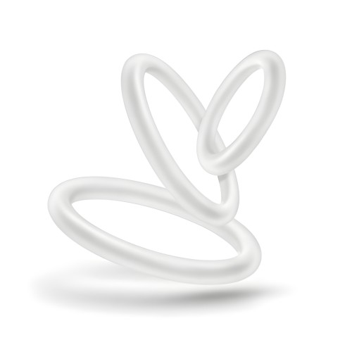 Performance Pure Silicone Cockring Set - White