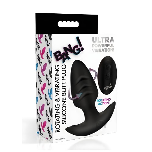 Bang Rotating Vibra Plug W/remote Blk