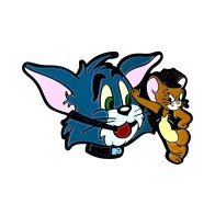 Geeky & Kinky Cat & Mouse Enamel Pin - Whimsical Accessory