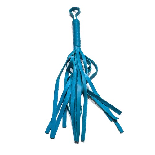 Soft Flogger 16 - Aqua - Playful Leather Flogger