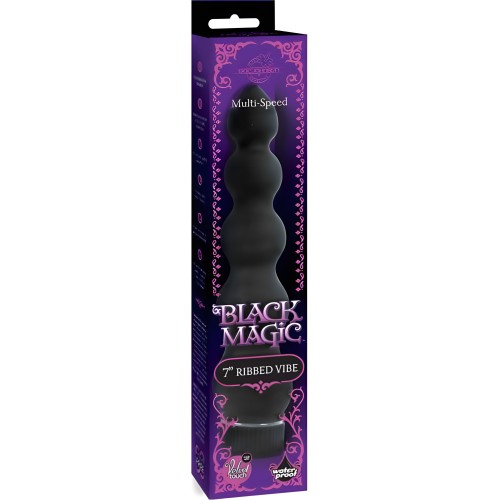 Dildo Anal - Doc Johnson - Vibrador Ribeteado Black Magic 7 pulgadas