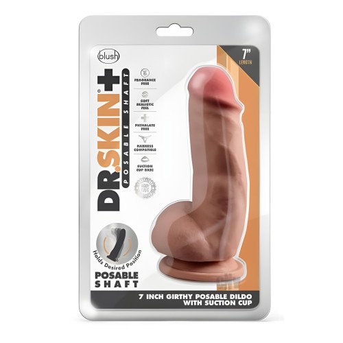 Dr. Skin Plus Girthy Posable Dildo - Realistic Pleasure