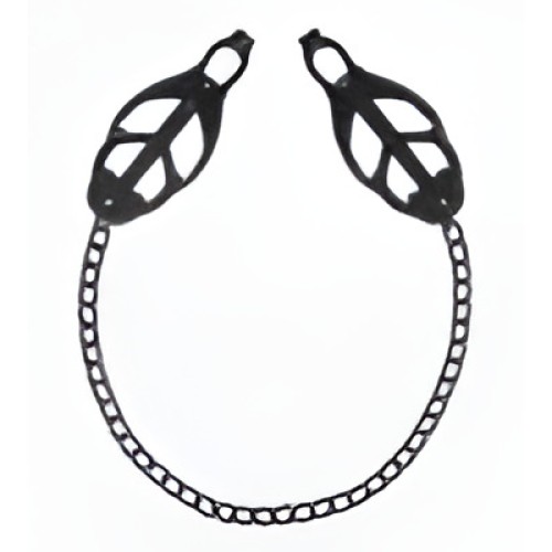 Monarca Noir Abrazaderas de Pezón Metálicas Negras