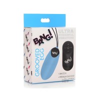Bang 28x Grooved Silicone Egg - Blue