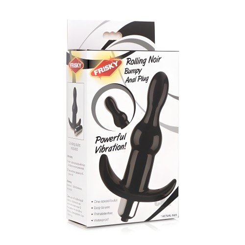 Bumpy Vibrating Anal Plug Black