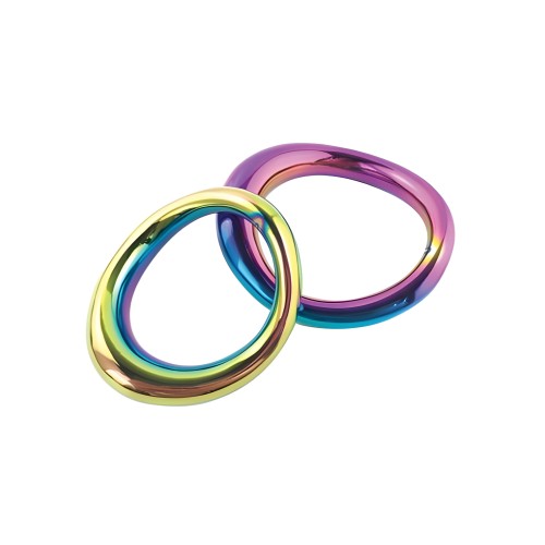 Plesur Metal Cock Ring - Rainbow
