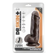 Dr. Skin Plus Girthy Dildo 7 In. Chocolate | Pipedream