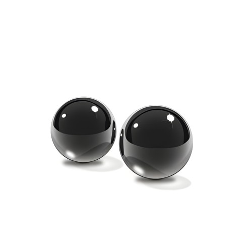 Fetish Fantasy Black Glass Ben-wa Balls - Medium Size