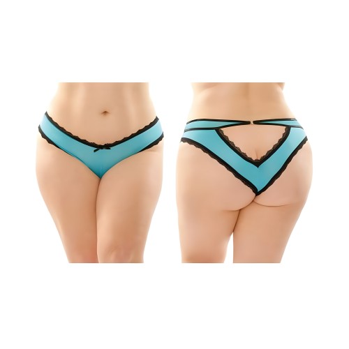 Panty Cheeky Hipster Dahlia con Encaje y Corte en Forma de Llave Paquete de 6 Q/S Turquesa