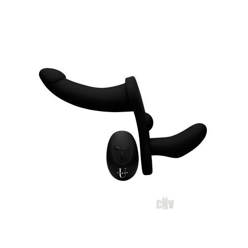Double Take 10X Double Penetration Vibrating Strap-On - Black